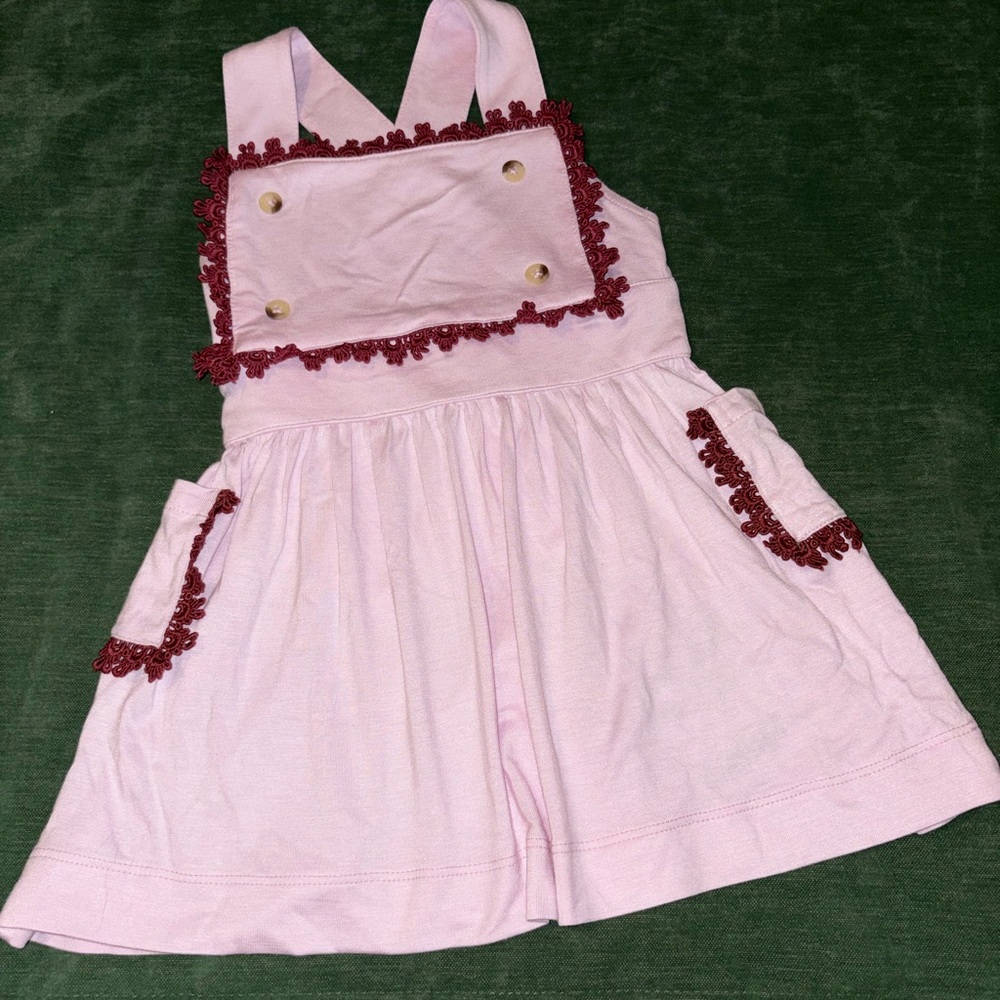 Kate Quinn 1 Blue and 1 Lavender pinafore Dresses with Lace Accents - Picture 2 of 2